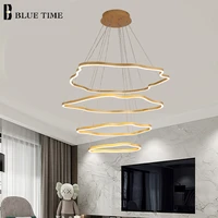gold simple led lustre pendant light for dining room kitchen living room lamp indoor pendant lamp home decor lighting luminaires