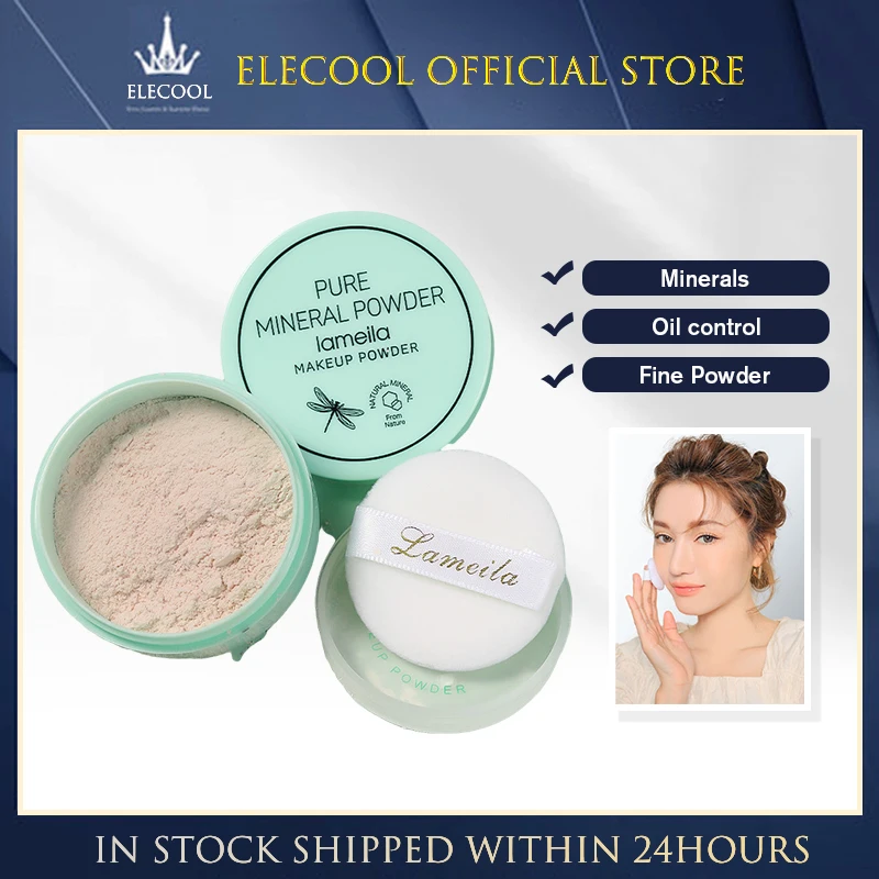 

Loose Powder Brighten Face Setting Powder Lasting Oil Control Make Up Powder with velvet powder puff Breathable Facial Cosmetics