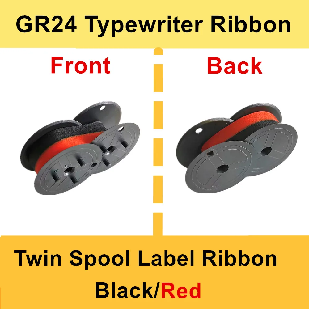 10-12PK GR24 Ink Ribbon Typewriter Ribbon Twin Spool Use For DR120TM 140TM 270TM 210TM CS-2612 For Canon EP102 For CASIO RB-02