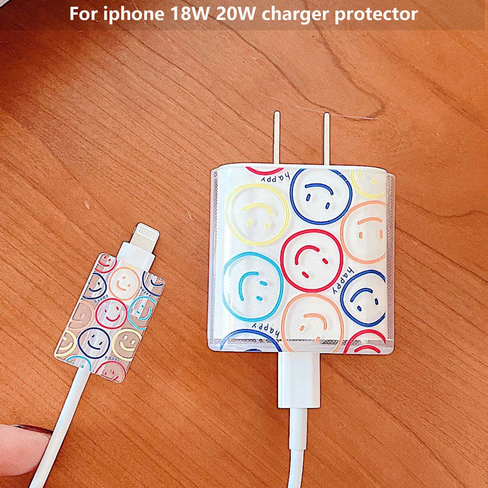 

For iphone 11 12 18W 20W Fast Charger Protector Cover Cute USB Data Line Cable Spiral Winder Protection Protective Adapter Case