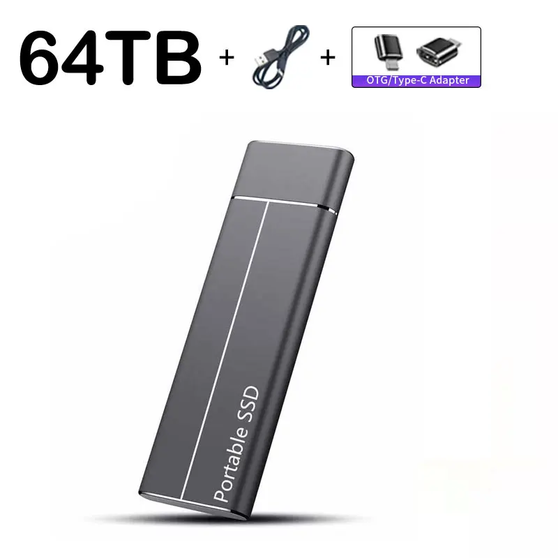 

500GB Portable SSD High Speed Transfer 1TB 2TB 4TB 8TB 16TB External Hard Disk USB Type-C Interface Mass Storage Memory Device