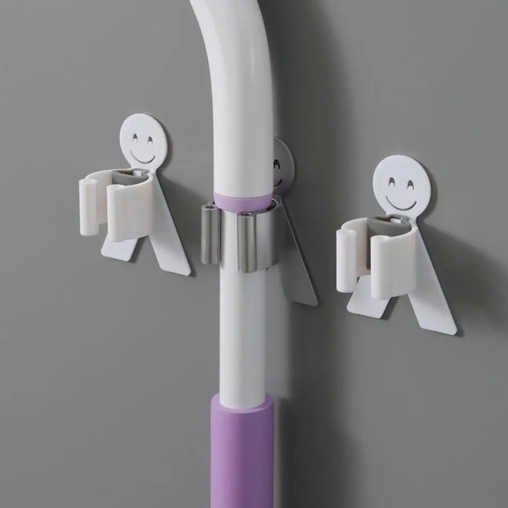 

Зажим для швабры, настенный стеллаж для хранения швабры, домашний стеллаж для хранения, ванная комната, всасывающие крючки для труб, бытовые...