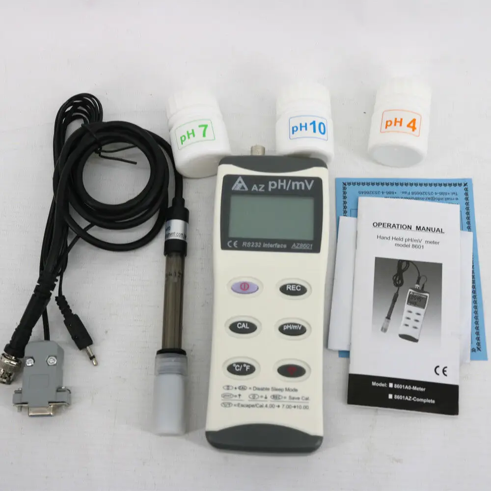 

AZ8601 Portable Handel Large LCD PH ORP Meter/PH & ORP Mv &Temperature Meter