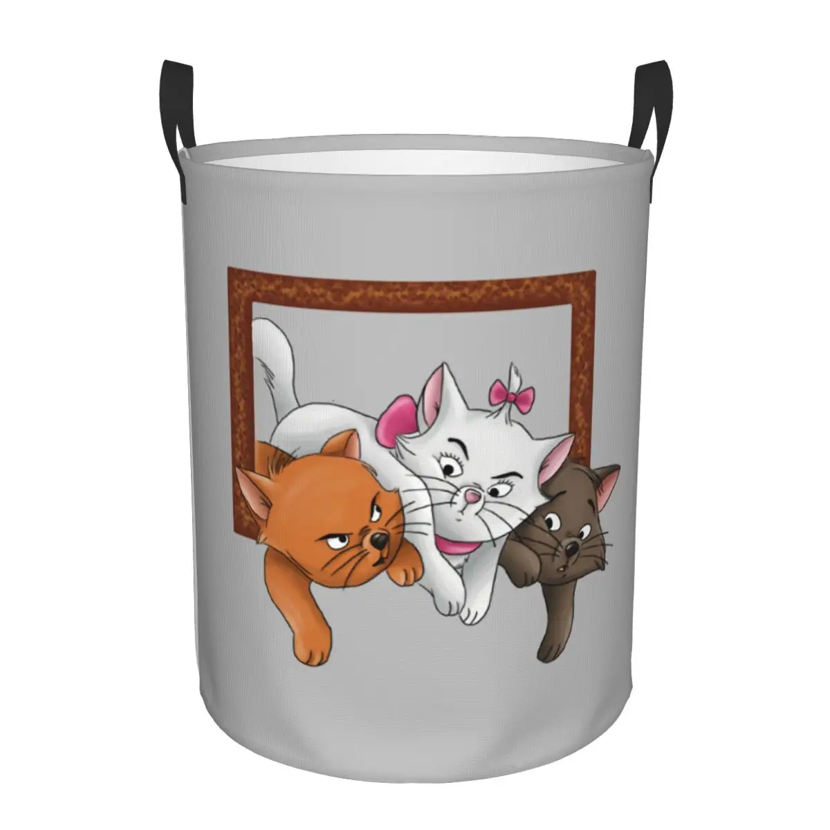 Корзина для белья с милым котом Мари и котенком на заказ большая корзина хранения