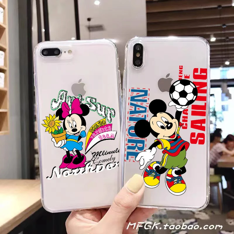 

Original Mickey Mouse For Apple iPhone 11 12 13 Pro Max 12 13 Mini X XR XS Max SE 6 6S 7 8 Plus Clear Phone Case Coque Back