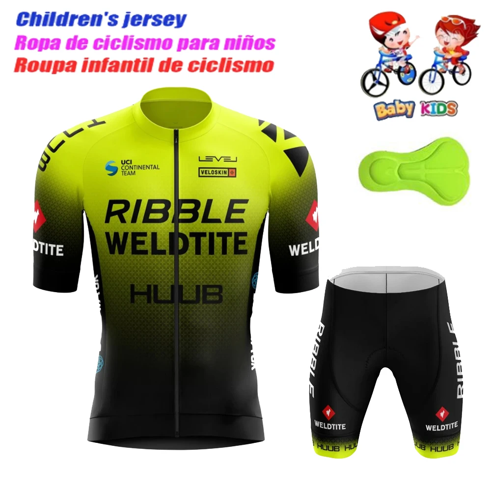 

2023 New Children's Cycling Jersey Suit Shorts Breathable Jersey Baby Kids Riding Short Sleeve Suit Sports Cycling Equipment