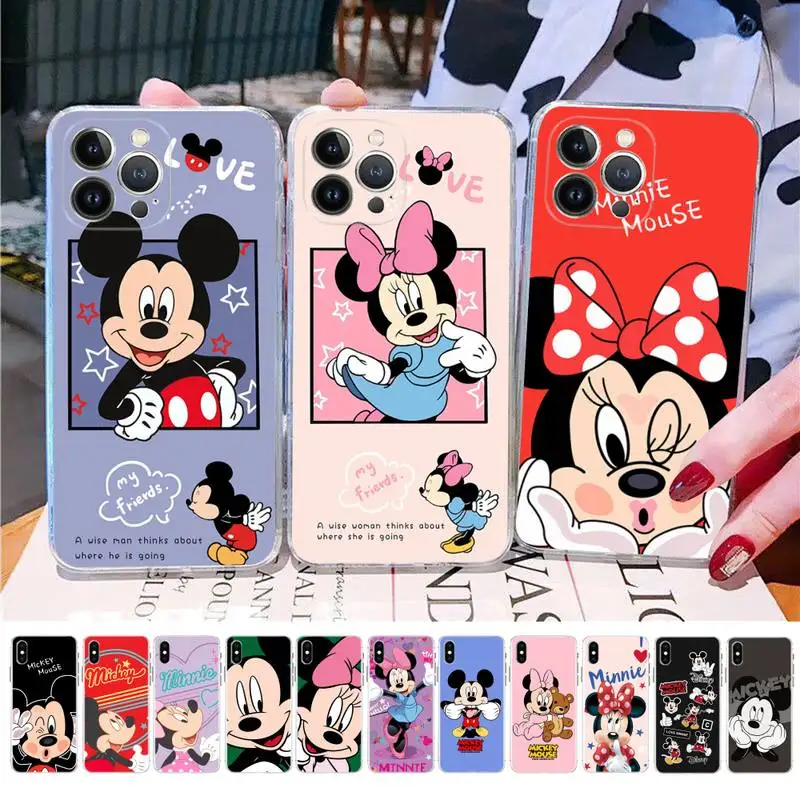 

Bandai mickey minnie mouse Phone Case for iPhone 11 12 13 mini pro XS MAX 8 7 6 6S Plus X 5S SE 2020 XR case