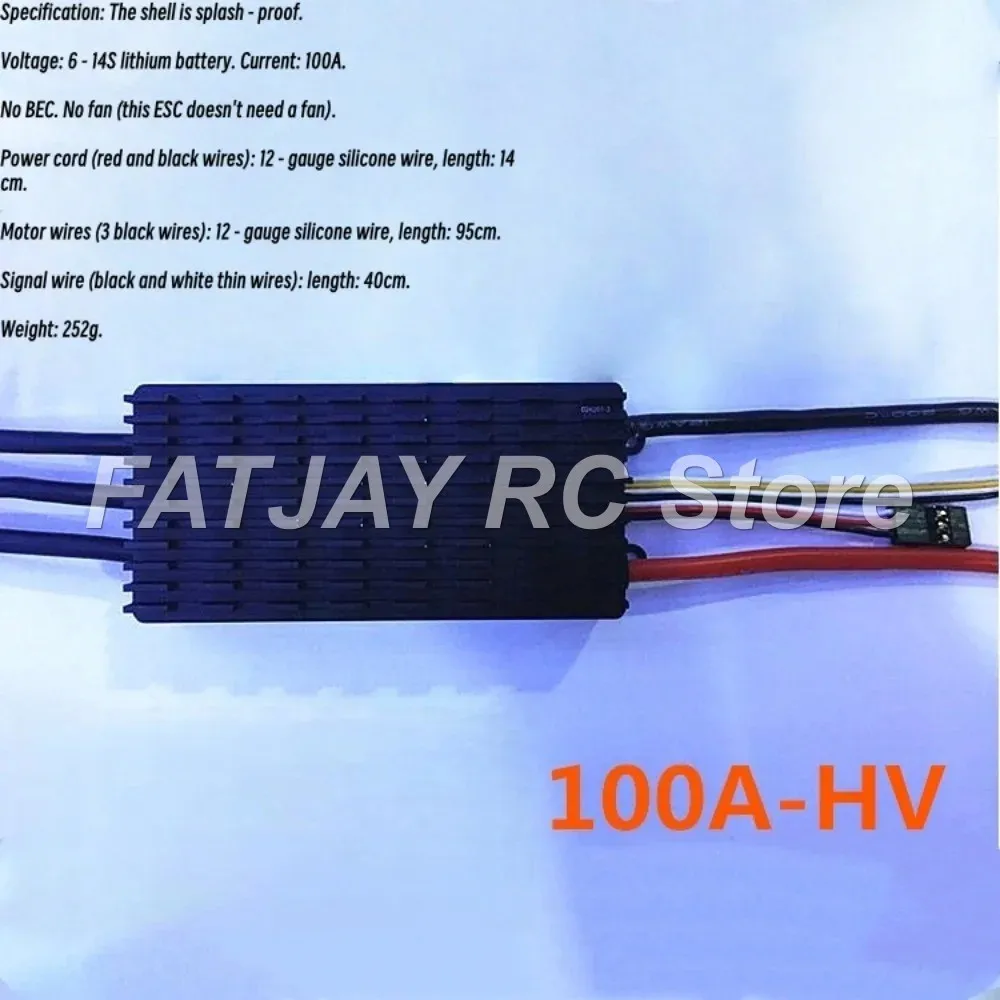 Hobbywing FATJAY XRotor-100A-HV-V3 100A 6-14S Бесколлекторный регулятор скорости (ESC) для дронов-опрыскивателей и радиоуправляемых моделей (art.: 3920d501ffc49) - 3920d501ffc49