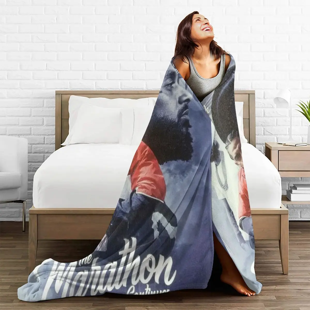 Мягкое весенне-осеннее дышащее одеяло Nipsey Hussles в стиле хип-хоп