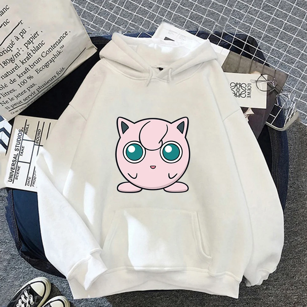 

Pokemon Ladies Hoodie Anime Kawaii Pink Cartoon Casual Clothes Warm Female Girly Pullover Top Hoodie Sweatshirt
