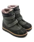 Ботинки детские мех 23010  кожа, БЕРЛИН серый