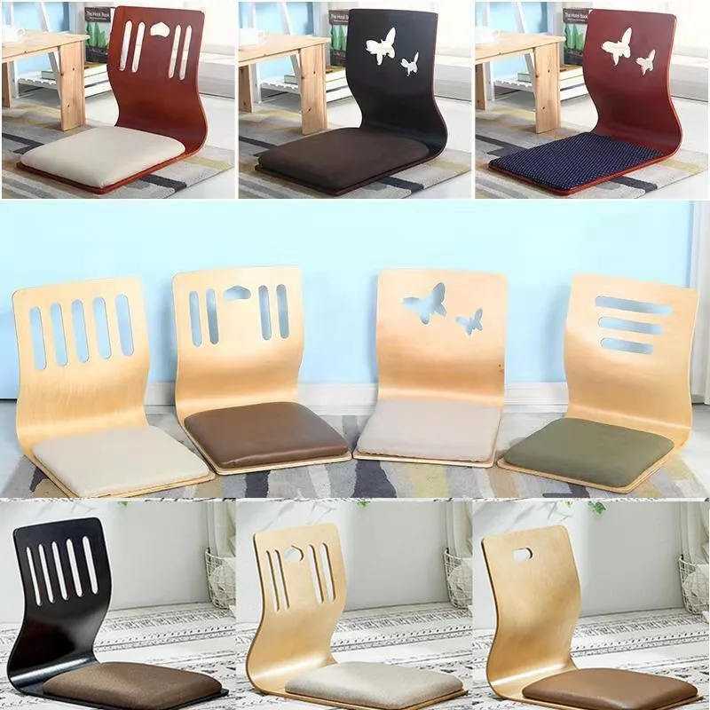 

Japanese Chair Design Home Living Room Furniture Kotatsu Table Chair Tatami Zaisu LegLess Floor Chair Black Finish