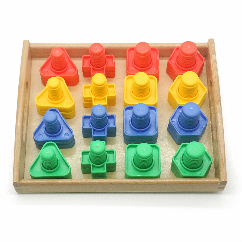 

Деревянные игрушки Монтессори для мелкой моторики, винтовые инструменты, обучающие игрушки для детей, обучающие мероприятия, рождественск...