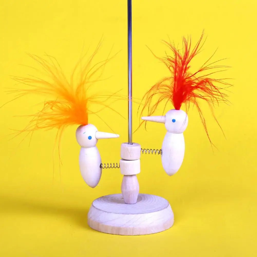 

Spring Woodpecker Toy High Simulation Trendy Attractive Baby Spring Wooden Woodpecker Spring Wooden Woodpecker for Daily