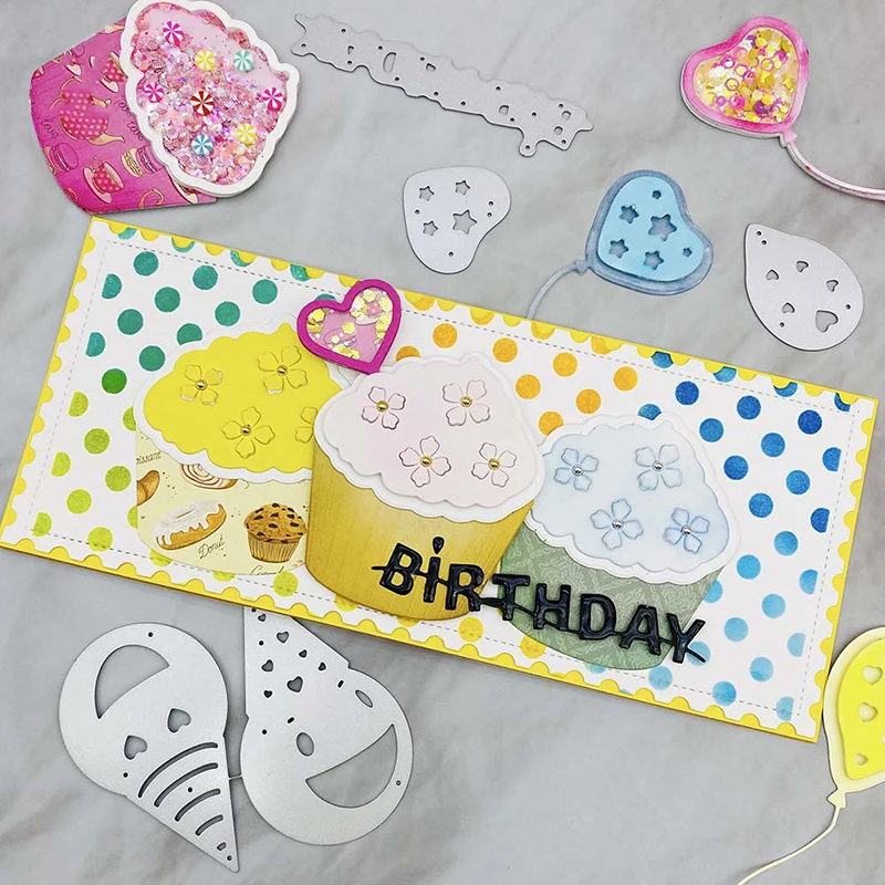 

Happy birthday metal cutting dies cut die mold Scrapbook paper craft knife mould blade punch stencils dies