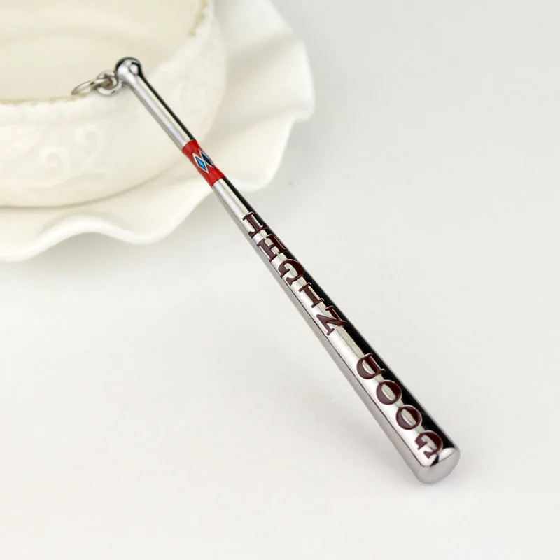 

Harley Jewelry Baseball Bat Good Night Test Joker Keychain Key Rings Gift Chaveiro Car Key Holder Women Men Fashion Movie Chains