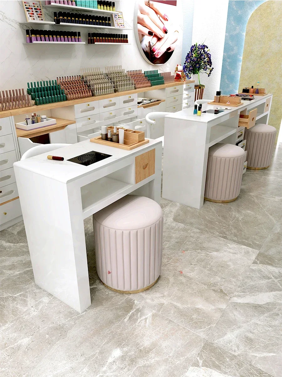 Стол для ногтей из массива дерева в стиле ретро профессиональный эстетический