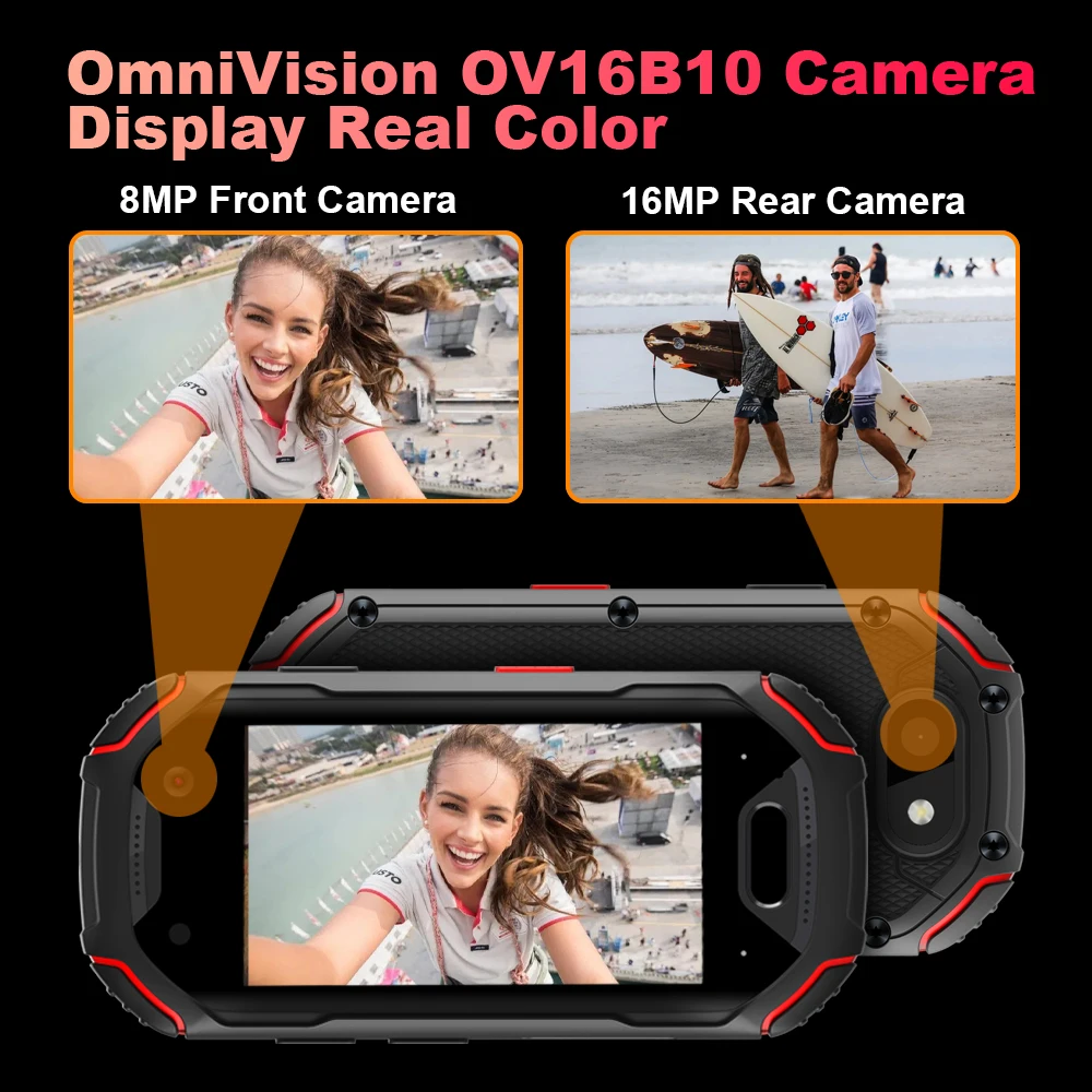 Unihertz Atom Small Rugged Smartphone Octa Core Android 9 4GB 64GB Cellphone P23 16MP 4G 2000mAh Battery 2.45'' Mobile Phone