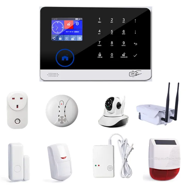 

2023 Hotsale Remote control Smart Burglar Intruder House Alarm system WIFI+GSM+3G wireless home security alarm