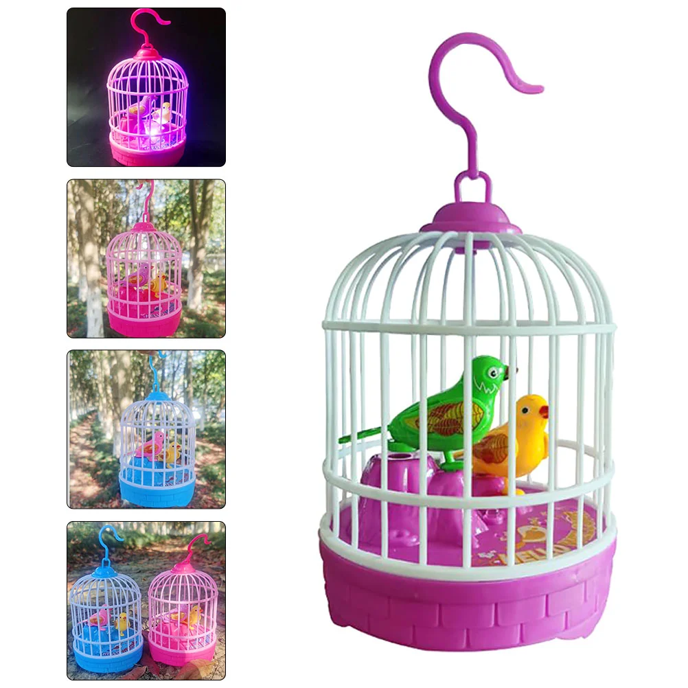 

Induction Birdcage Toy Luminous Simulation Birdcage Glowing Toy Kindergarten Kids Simulated Birds Sound Activate Funny