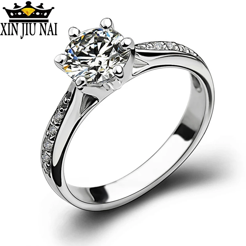 925 anillos серебряное кольцо солитер Обручальное Кольцо женское с микрозакрепкой