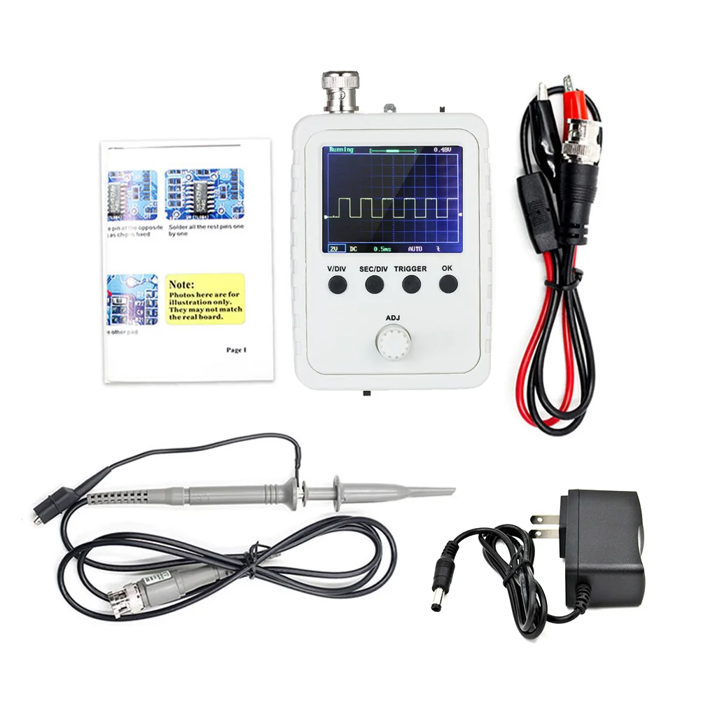 

Handheld Digital Handheld Pocket Oscilloscope Kit 1MSa/s 200KHz Analog Bandwidth Support 80KHz PWM And Firmware Update