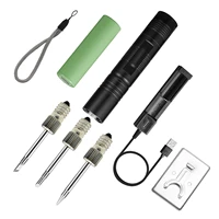 usb electric soldering iron kits wireless charging welding tool 18650 battery powered mini welding tools