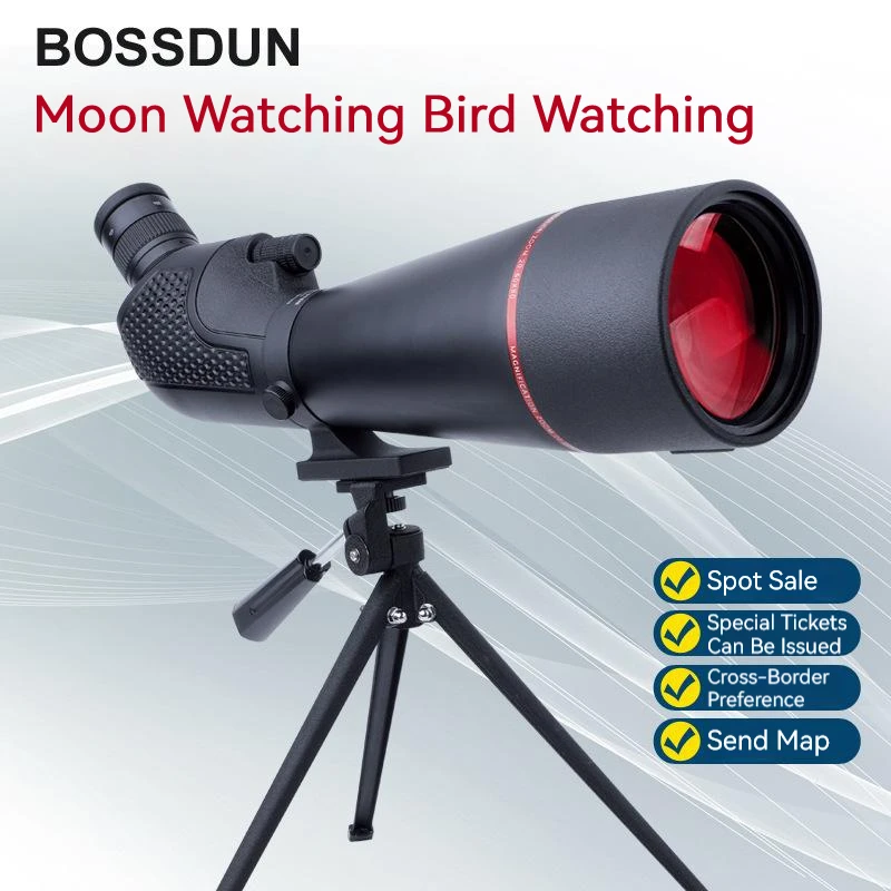 

BOSSDUN Telescope 20-60x80 Spotting Scope Monoculars Powerful Binoculars Bak4 FMC Waterproof with Tripod for Travel Camping