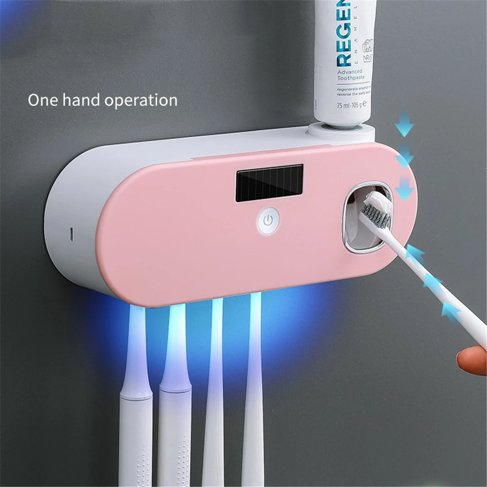 УФ-держатель для зубных щеток без перфорации с автоматической соковыжималкой