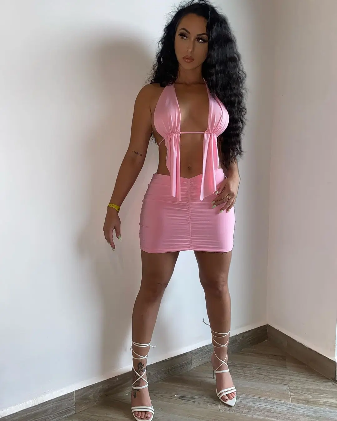 Летний однотонный новый дизайн бандажный кроп-топ на шнуровке с открытой спиной