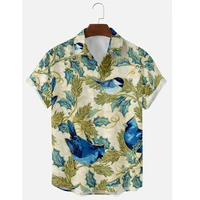 shirts for men summer animal elements 3d digital printing trend loose short sleeved shirt mens shirt large size hawaiian shirt