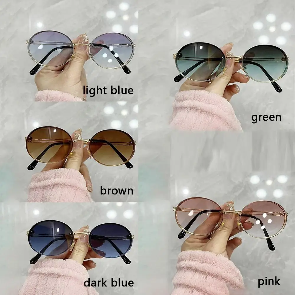 Солнцезащитные очки в овальной оправе стиле ретро