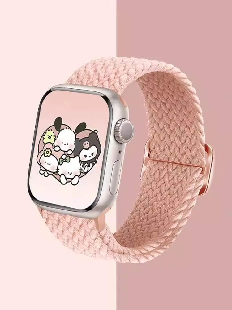 Эластичный Ремешок Для Часов Solo Loop Apple Watch 44 Мм 45 49 42 40 41 Сменный Нейлоновый