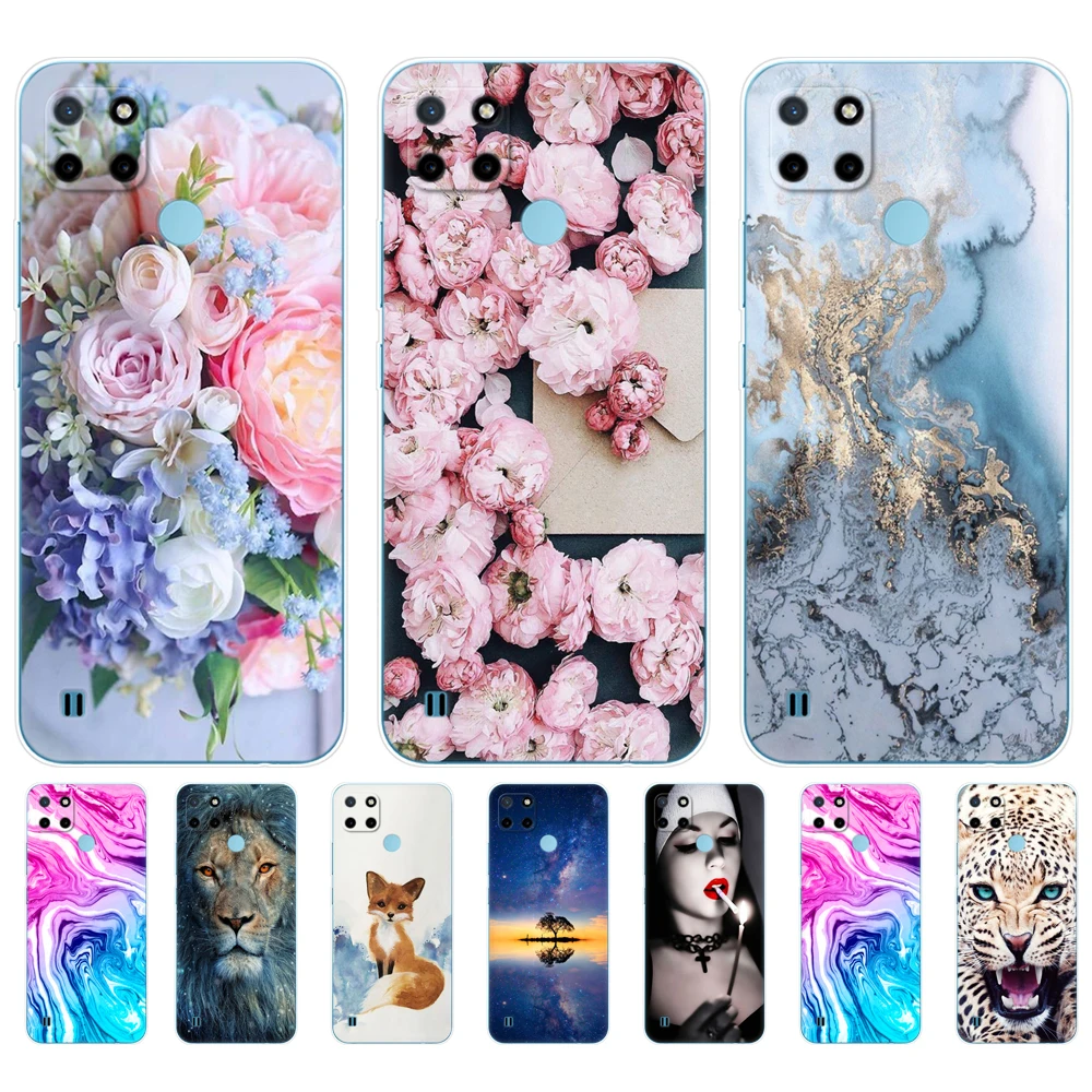 for realme c21y c25y case silicon back cover phone case for oppo realme c21y c25y 4g soft case rmx3261 coque tpu bumper 6 5inch free global shipping