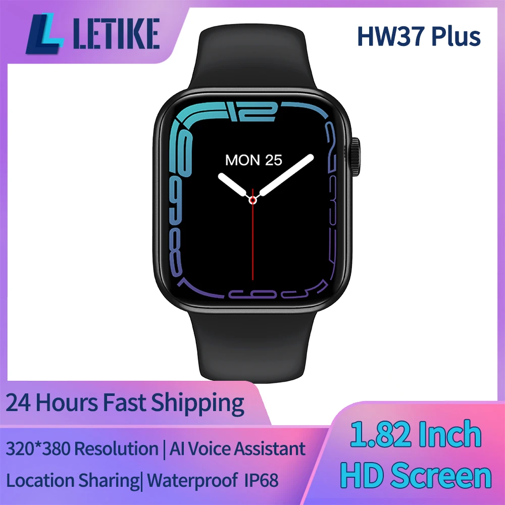 

Smartwatch HW37 Plus Smart Watch Siri AI Voice Assistant Men Women IP68 NFC Location Sharing PK IWO 13 P8 HW22 Plus W37 pro W26
