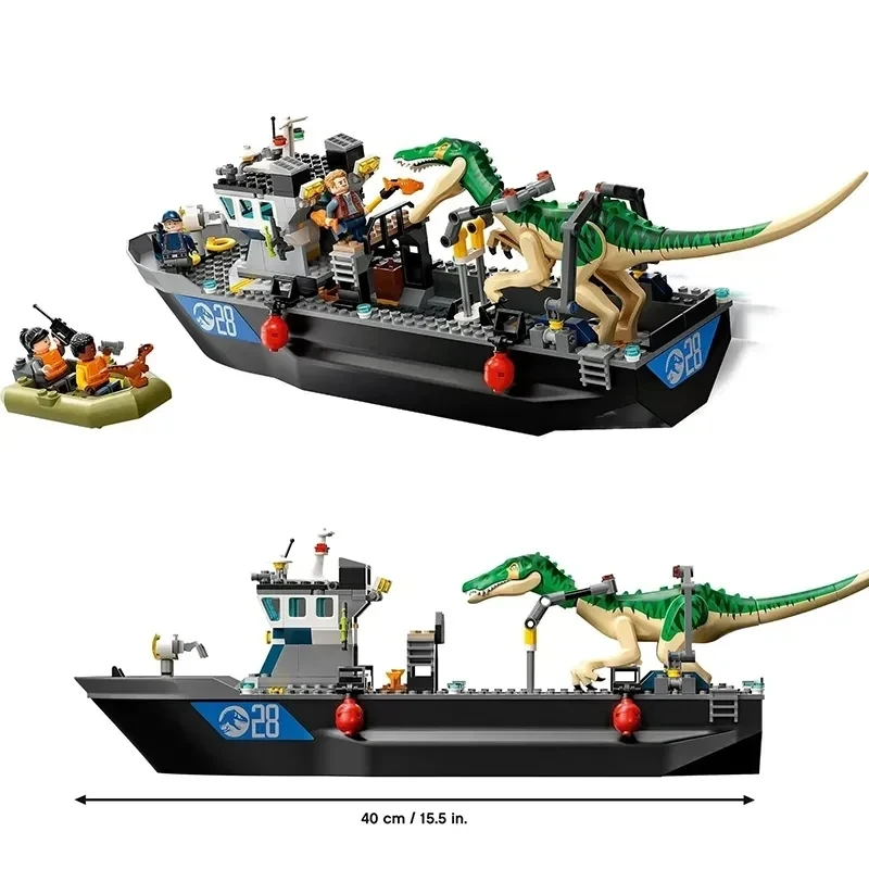 

New 76941 Tyrannosaurus Baryonyx Transport Ship Escapes Dinosaur World Compatible 76942 Building Block Bricks Toy Children Gifts