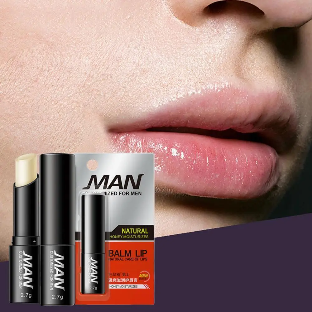 

Men Moisturizing Lip Balm Anti-drying Cracked Fade Lip Fine Lines Long Lasting Nourishing Reapair Smooth Brighten Lips Cosmetics