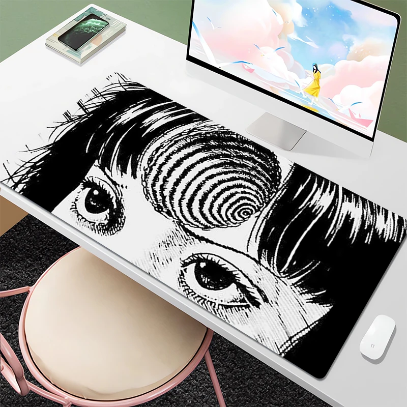 

Non-slip Mat Junji Ito Mausepad Pc Gaming Accessories Extended Pad Mouse Mousepad Gamer Cabinets Table Pads Deskmat Mats Cabinet