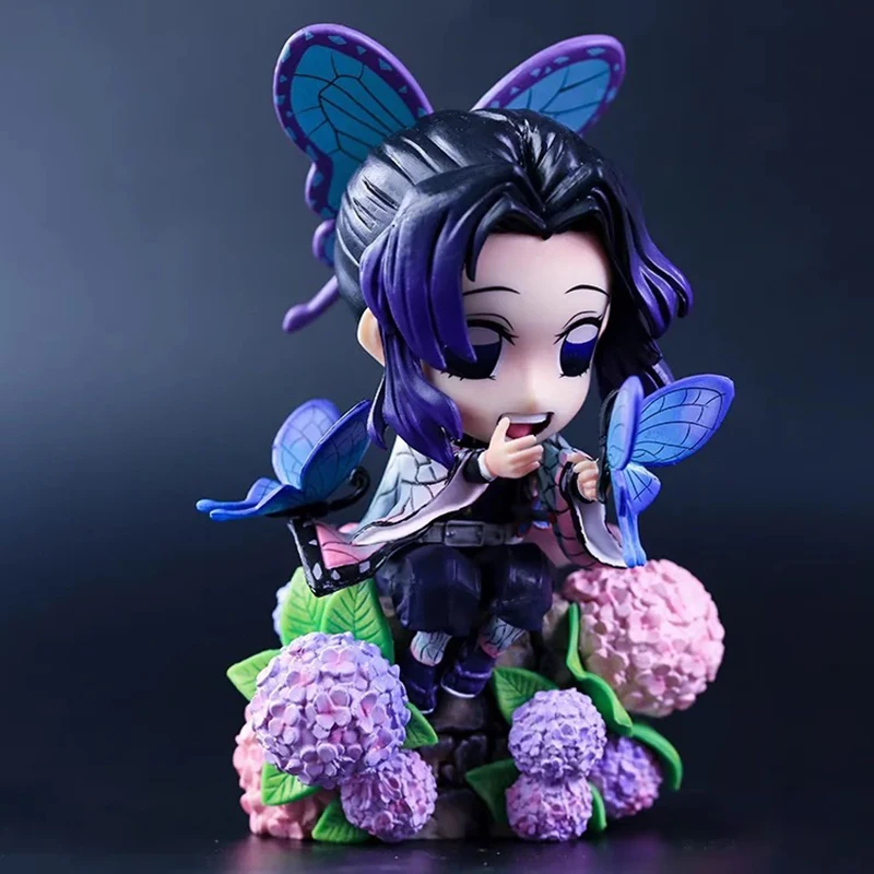 

16cm Anime Demon Slayer Shinobu Kocho Figure Cute Q Version PVC Model Figurine Collection Cartoon Decoration Toys Christmas Gift