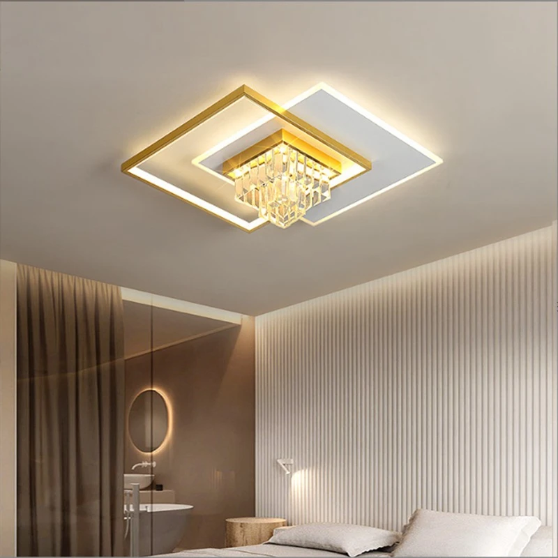 

Bedroom Modern Ceiling Lamp Personality Intelligent LED Study Restaurant Interior Decoration Lamps Luxury Crystal Chandelier