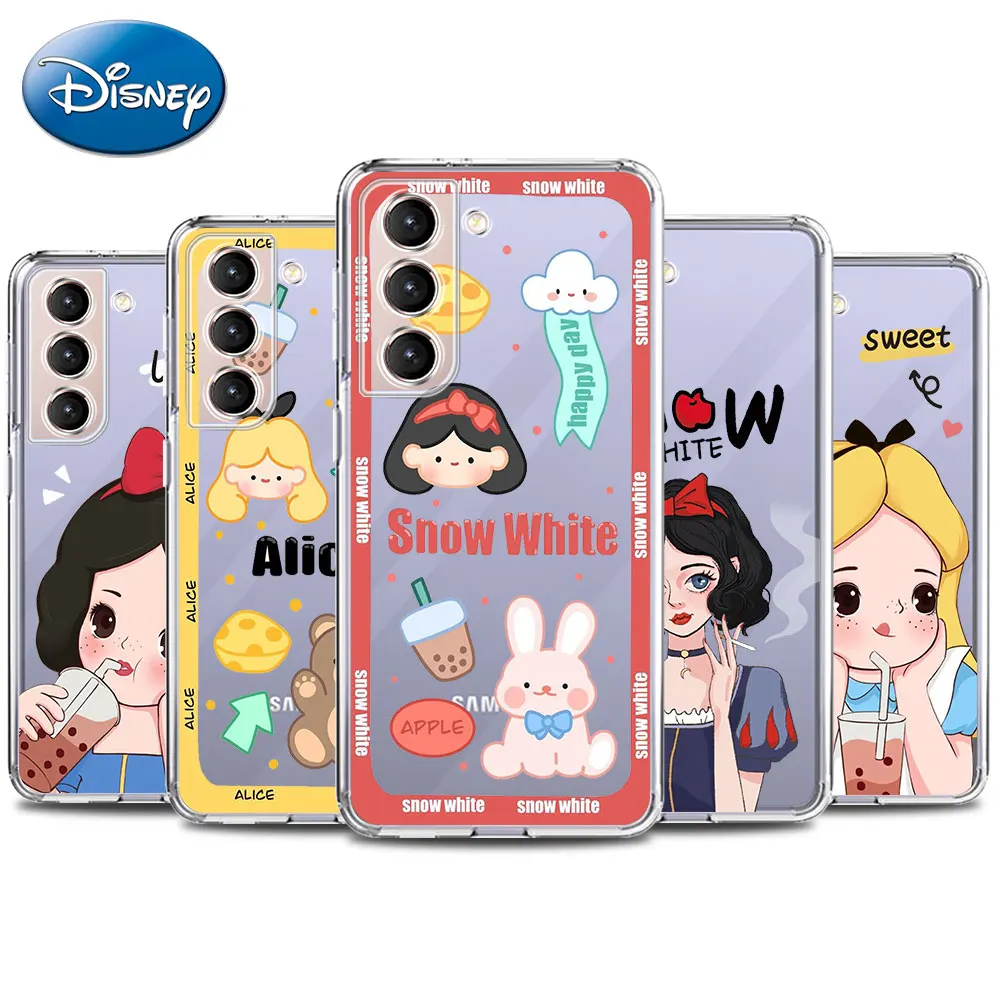 

Disney Princess Case For Samsung Galaxy S20 FE S22 S21 S10 Plus S9 Note 20 Ultra 10 9 Shockproof Tpu Clear Phone Coque
