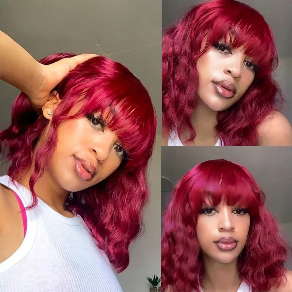 

Fashion Styling, Popular Elements, Cool Wigs, Europe and The United States, Qi Bangs, Fluffy Red Short Curly Hair, Wig Headgear