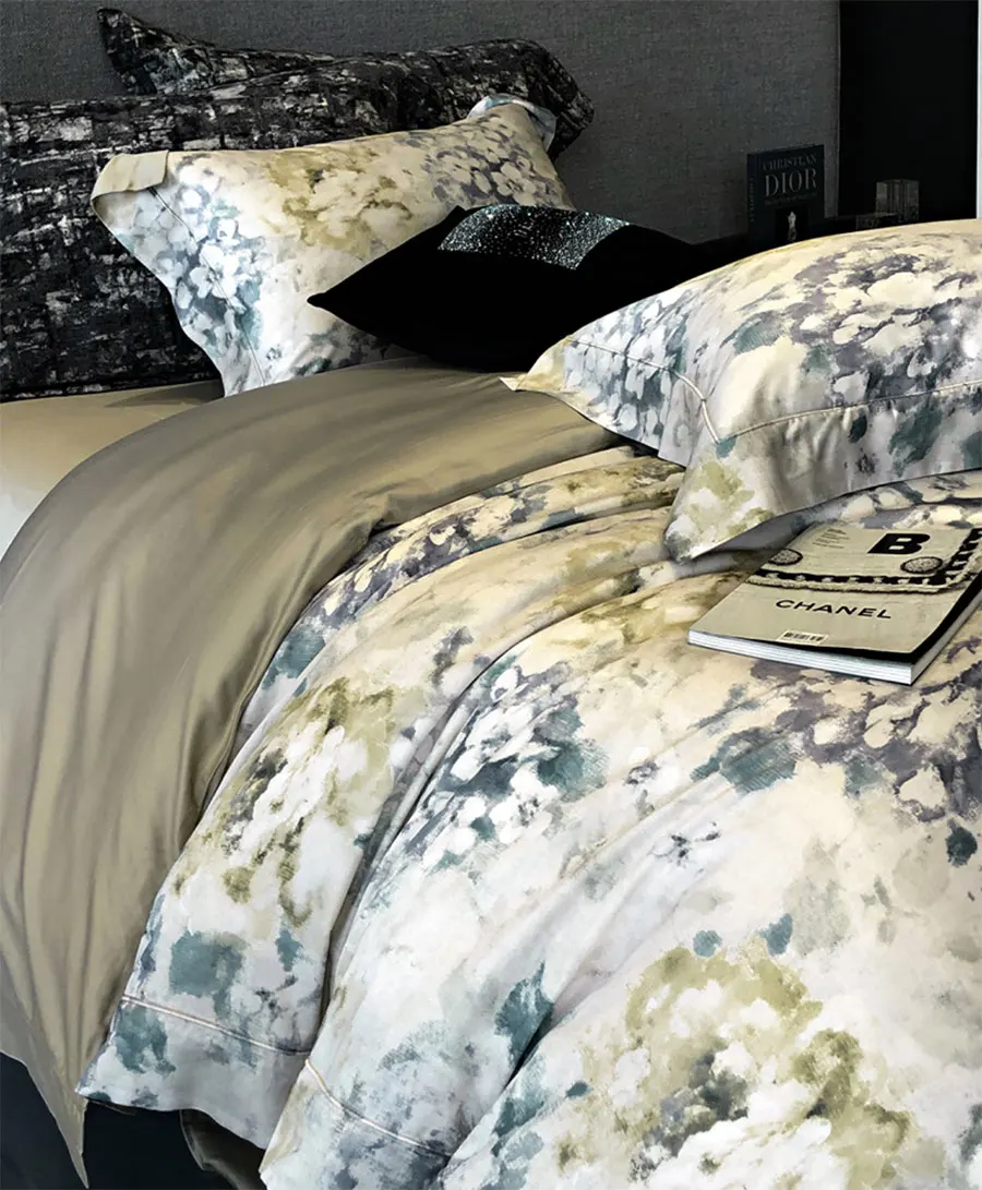 Набор постельного белья из тенселя и хлопка NoEnName_Null полный размер