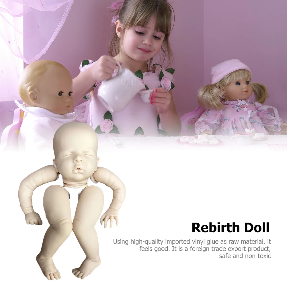

NPK 50cm 20 inch Assembled DIY Lifelike Dolls Kits Kids Pretend Play Newborn Baby Appease Toys Reborn Unfinished Blank Doll