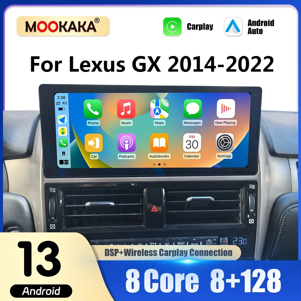 10 25-дюймовый автомобильный радиоприемник для Lexus GX 2014-2022 беспроводной Carplay Android