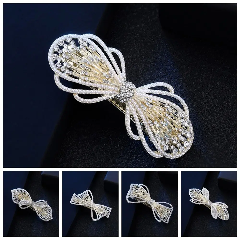 

Модная шпилька для волос в Корейском стиле с жемчужинами и бантом