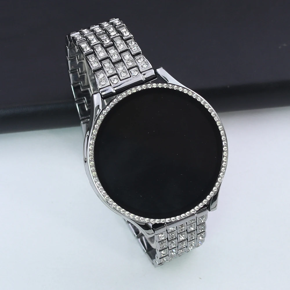 Metal Strap + Case for Samsung Galaxy Watch 4 5 40mm 44mm Band Woman Stainless Steel Diamond Bracelet and Cover Accessorie