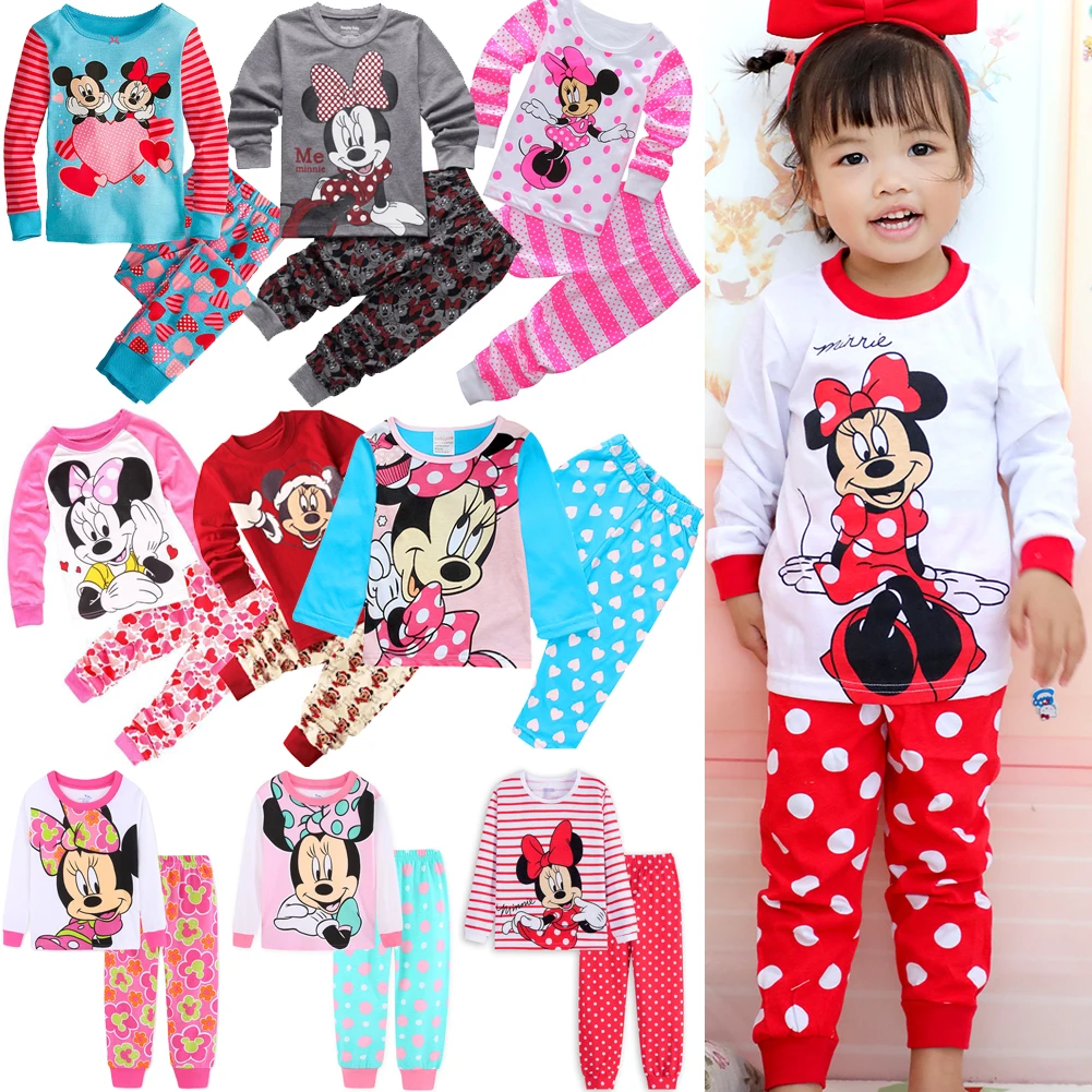 Ensembles de vêtements de nuit pour enfants  vêtements de printemps et d'automne  Collection Mickey