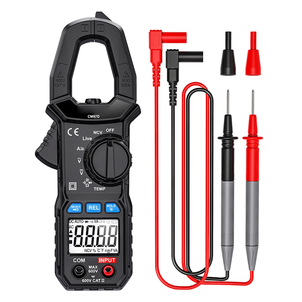 

CM87D Multimeter Digital Clamp Meter 600A AC DC Current Clamp NCV Voltmeter Ammeter with Data Zero Clamp Meter