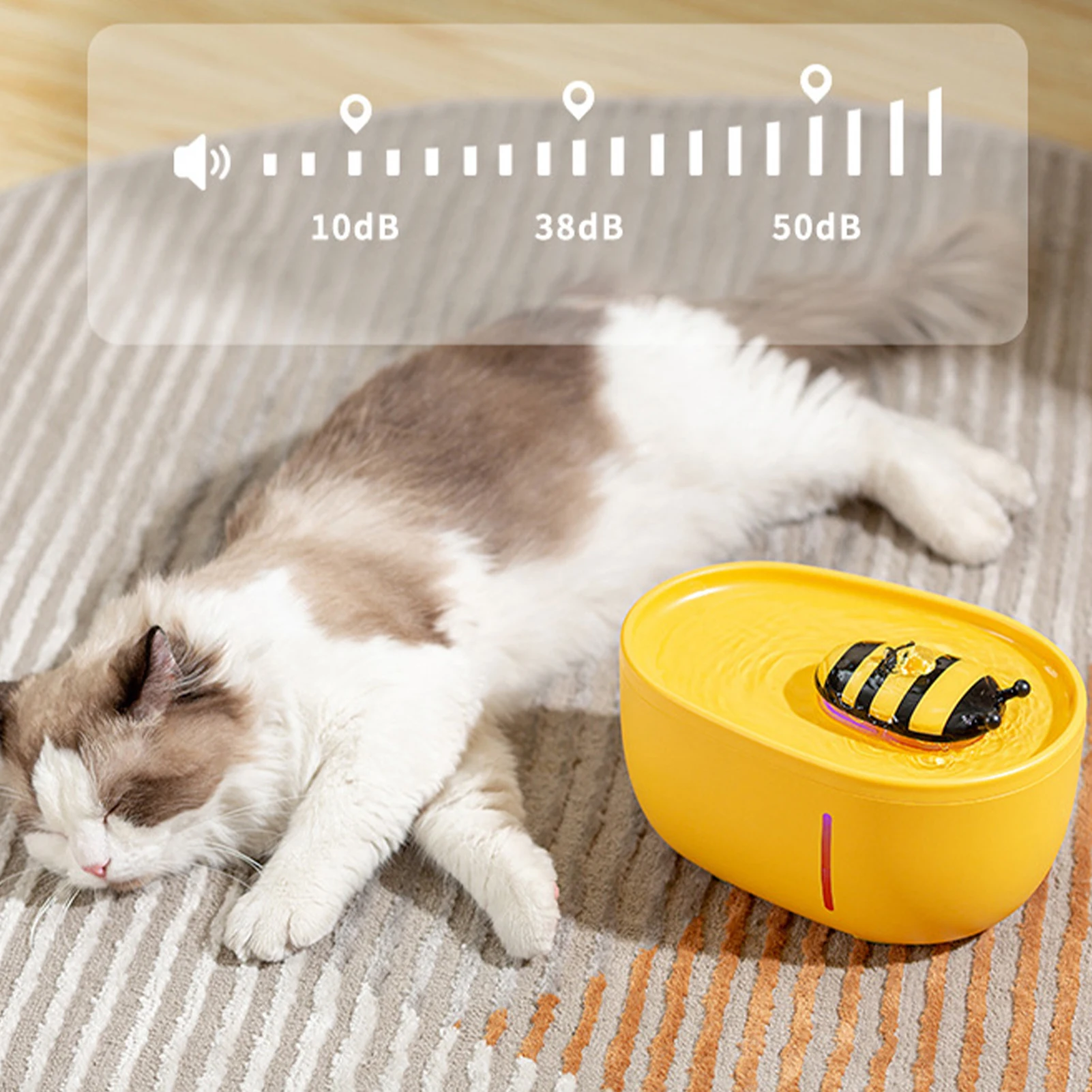 

2L Ultra Quiet Cat Fountain Pet Water Fountain with Filter Dog Water Fountain with Pump,Cat Water Dispenser